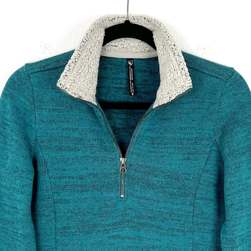 Kuhl Women's Fleece Jacket Quarter Zip Blue Small
